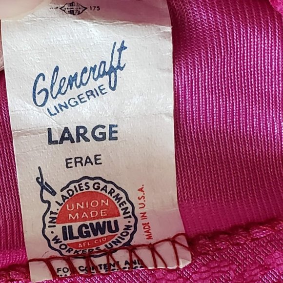 Vtg Glencraft Women's Nightie Pink Side Ties Lg - Picture 5 of 5